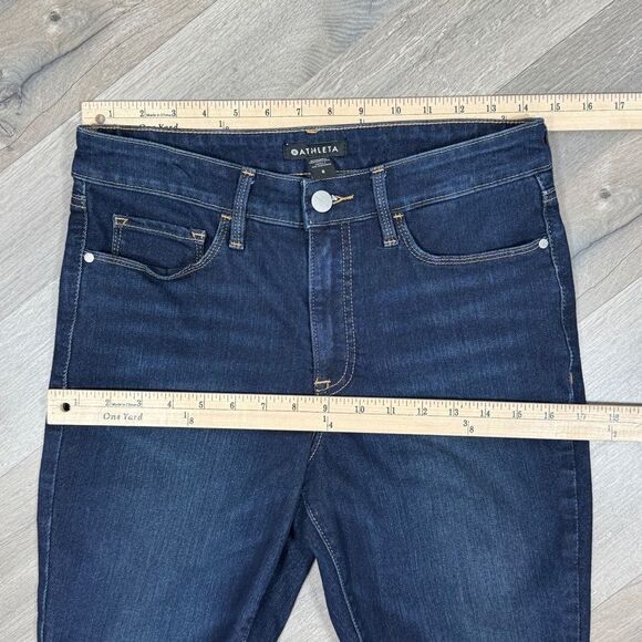 Athleta Scupltek Ultra Skinny Jeans Midnight Blue 8 Ankle High Rise - Picture 11 of 14
